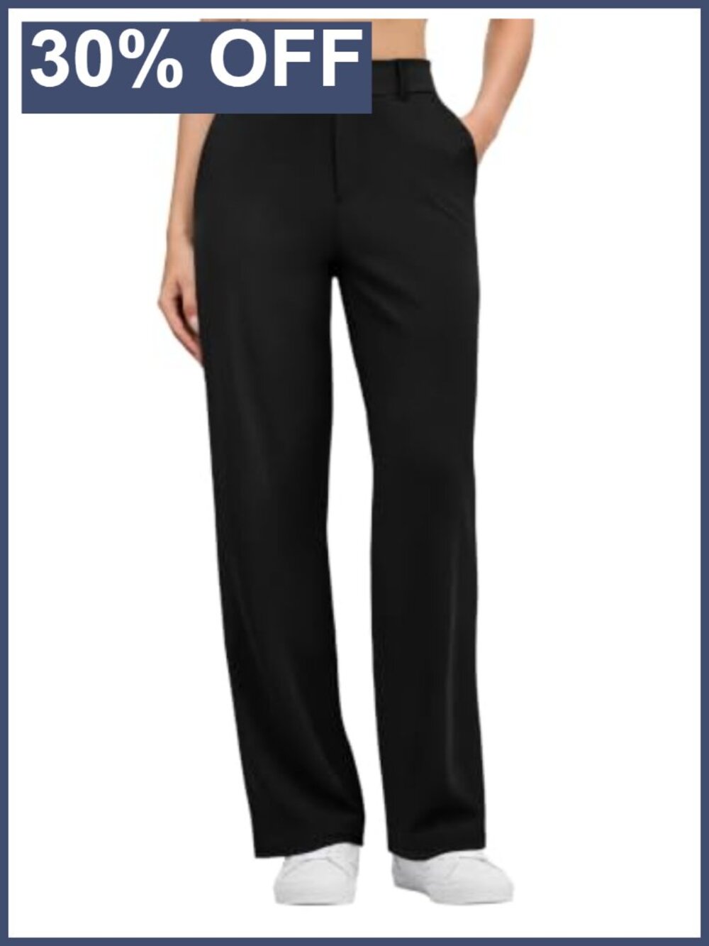 Wide Leg Dress Pants Business Casual Trousers with Pockets